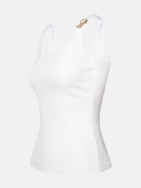 WHITE COTTON TANK TOP