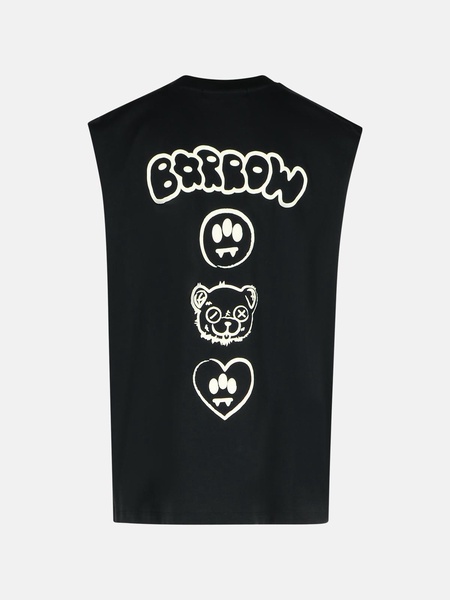 BLACK COTTON TANK TOP