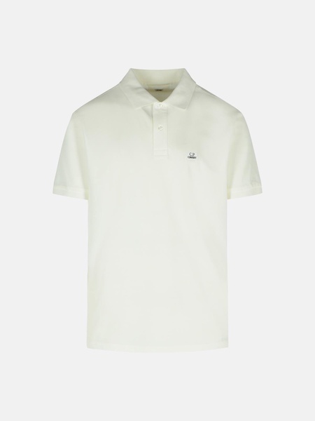 WHITE COTTON POLO SHIRT