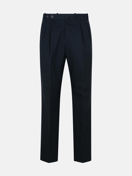 NAVY VIRGIN WOOL TROUSERS