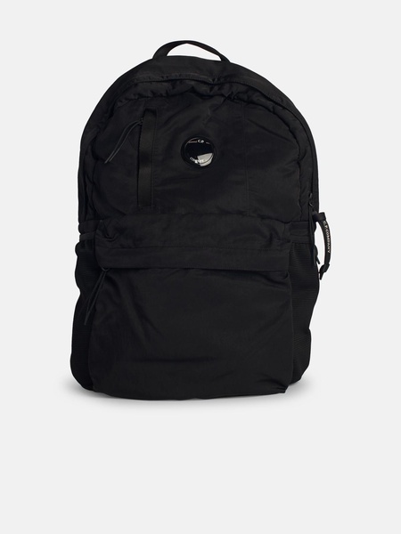 BLACK NYLON BACKPACK