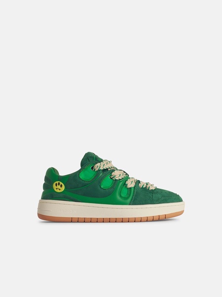 'SKATE' GREEN LEATHER SNEAKERS