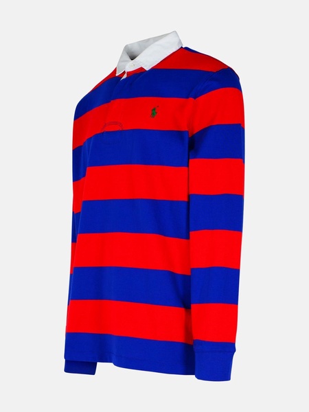'RUGBY' RED COTTON POLO SHIRT