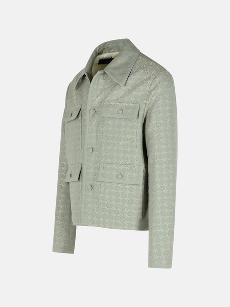 LIGHT BLUE COTTON BLEND JACKET