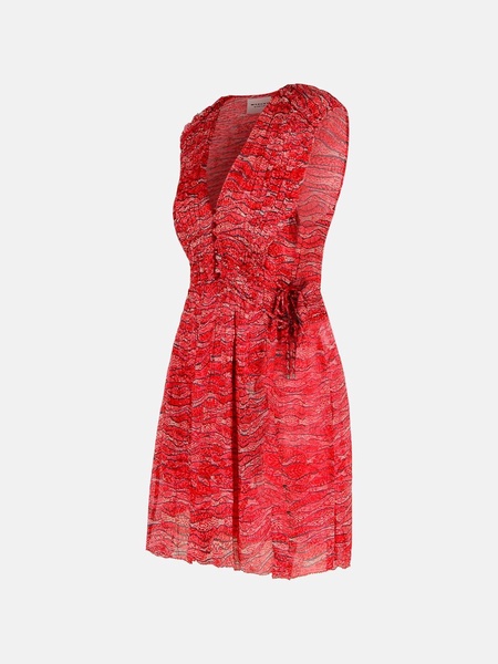 'ANAWA' RED VISCOSE DRESS
