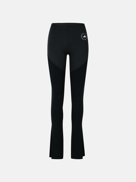 'YOGA' BLACK POLYESTER BLEND LEGGINGS