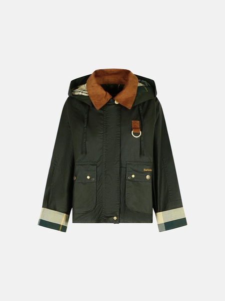 'ERMA' GREEN WAXED COTTON JACKET