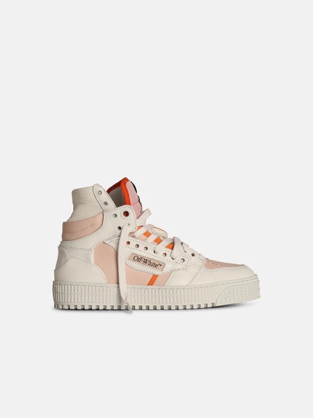 Off-White '3 Off Court' Leather Blend Sneakers Nude Women