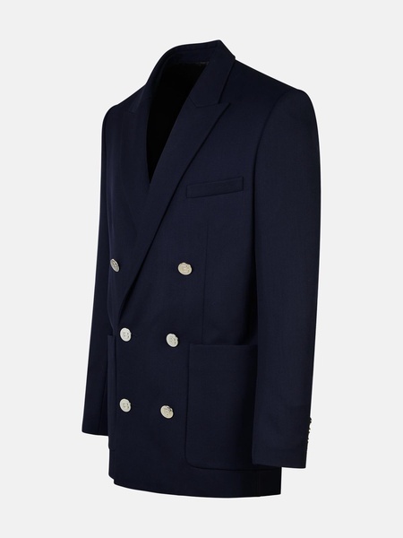 BLUE WOOL BLAZER
