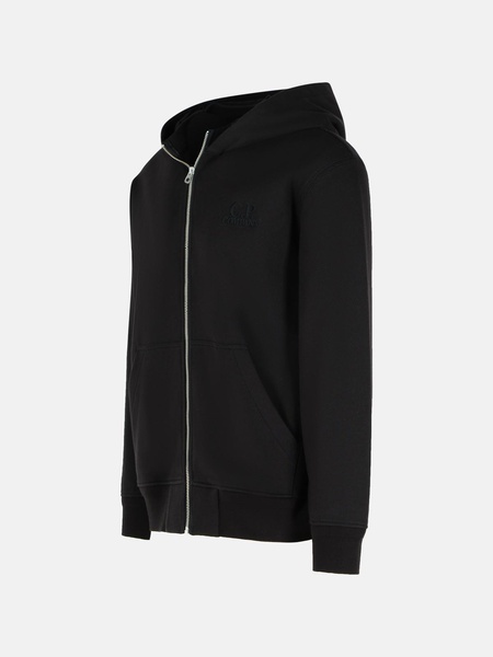 'LENS' BLACK COTTON SWEATSHIRT