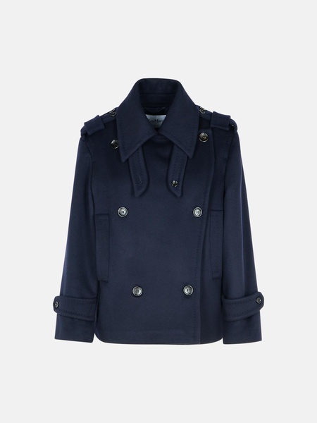 'LAVENO' BLUE WOOL BLEND COAT