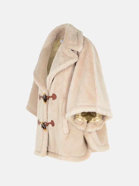 'GEORGE1' BEIGE ALPACA BLEND CAPE