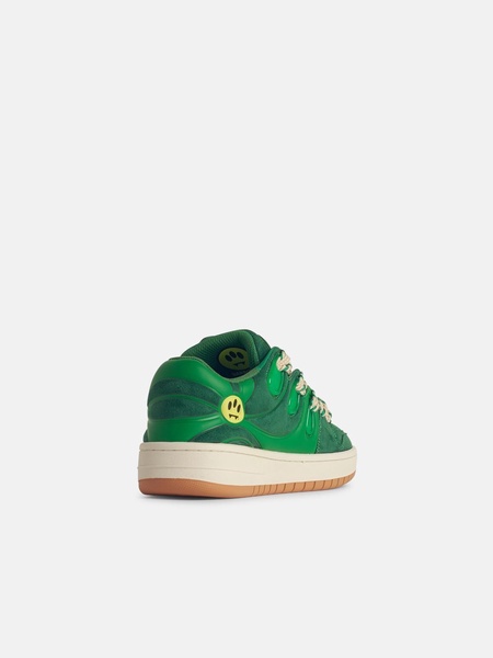 'SKATE' GREEN LEATHER SNEAKERS