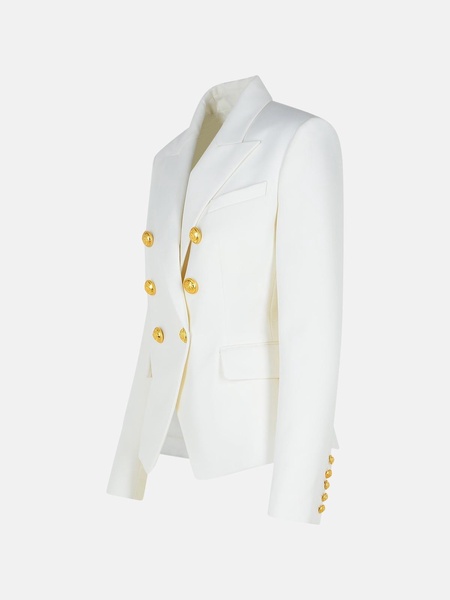 WHITE VIRGIN WOOL BLAZER