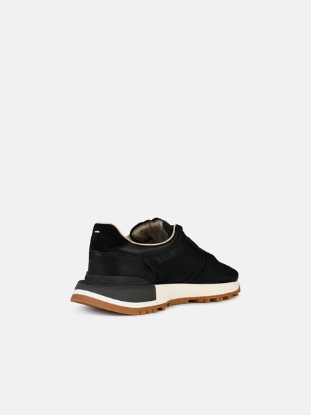 Maison Margiela '50-50' Black Leather Blend Sneakers Men