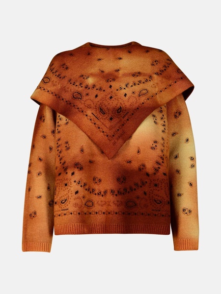 'HUES' BROWN VIRGIN WOOL SWEATER