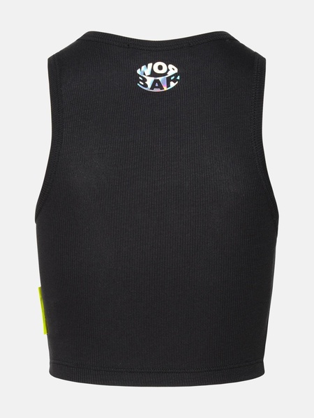 BLACK VISCOSE BLEND TOP