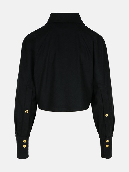 Black Virgin Wool Blend Shirt