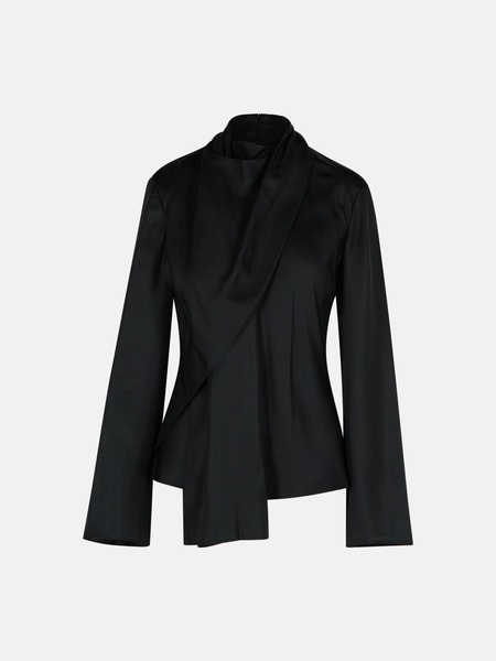 'FOULARD' BLACK SILK SHIRT
