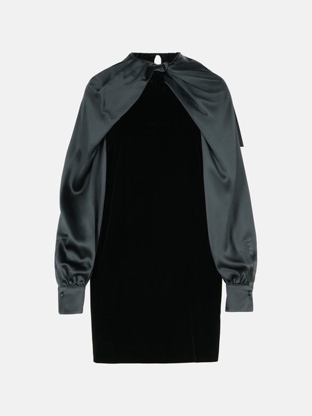 'ZARELIA' BLACK SILK DRESS