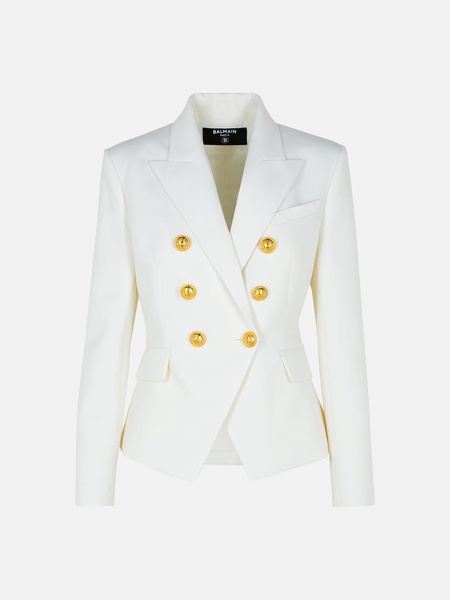 WHITE VIRGIN WOOL BLAZER