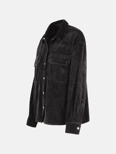 'GWEN' BLACK COTTON SHIRT