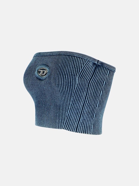 'CLARCKVILLEX' BLUE COTTON BLEND TOP