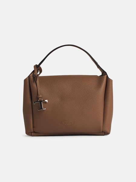 Tod'S 'Mini' Brown Leather Top Case