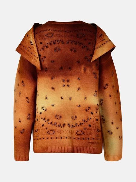 'HUES' BROWN VIRGIN WOOL SWEATER
