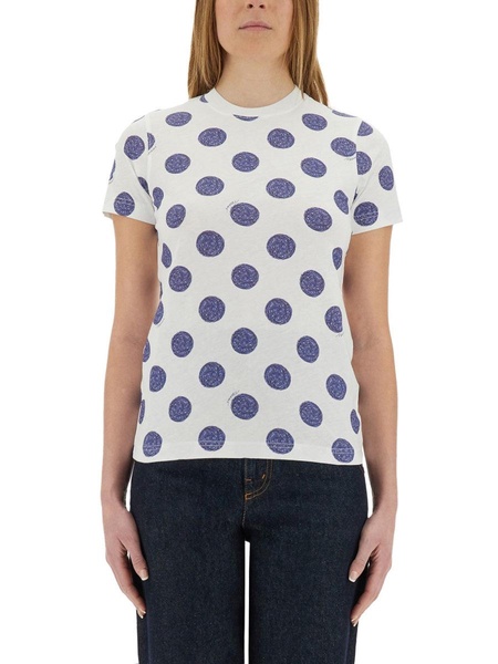 Moschino Women "Ballpoint Pen Polka Dots" T-Shirt