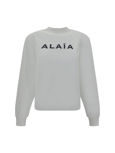 Alaïa Women Maxi Logo Long-Sleeved Top
