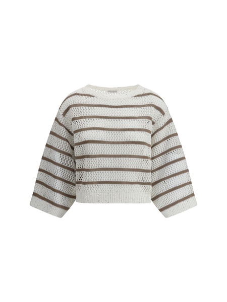 Brunello Cucinelli Women Sweater In Perforated Knit