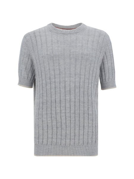Brunello Cucinelli Men Ribbed T-Shirt
