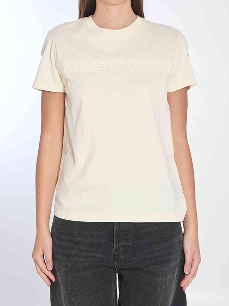 Moncler Women T-Shirt With Embroidered Logo