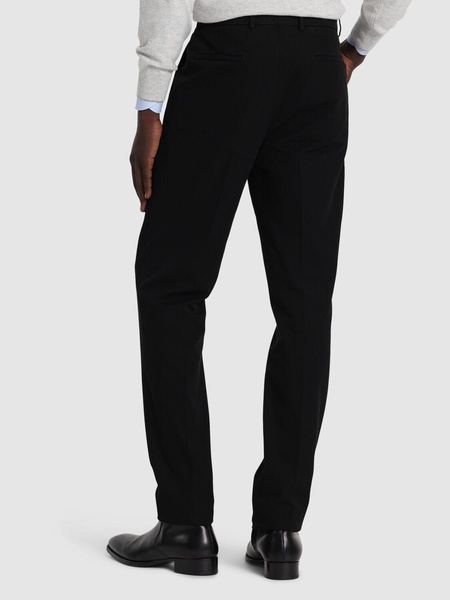 Cotton gabardine straight pants