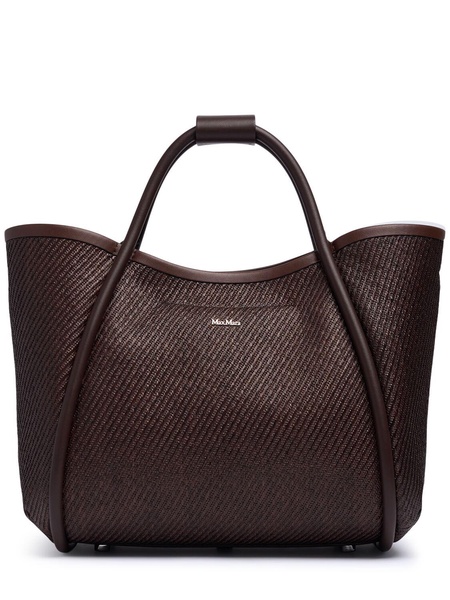 S Summer Marin raffia effect tote bag