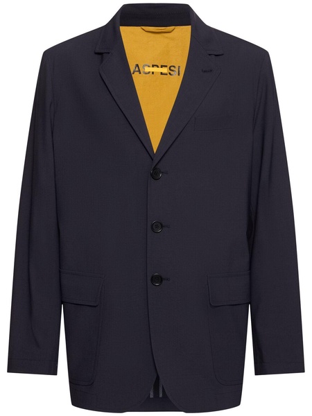 Single breast wool blend jacket