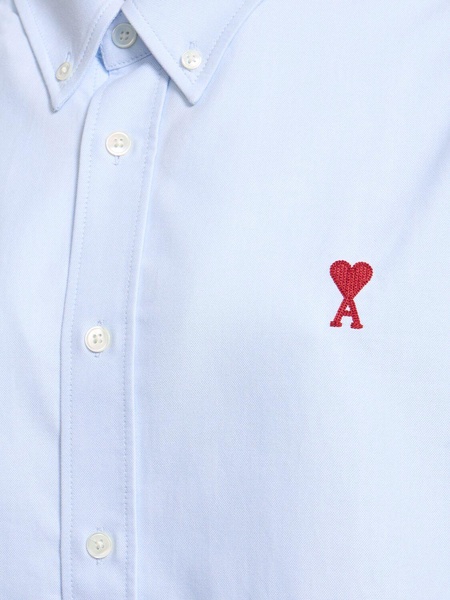 Cotton poplin logo shirt