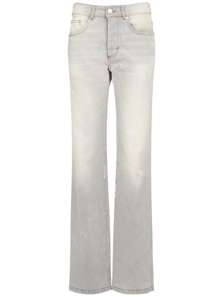 Mid rise straight fit denim jeans