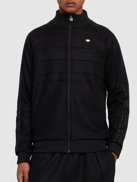Wool blend track jacket