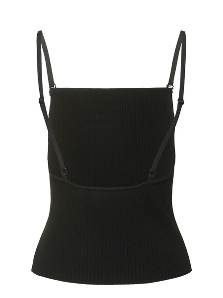 Rib knit viscose tank top
