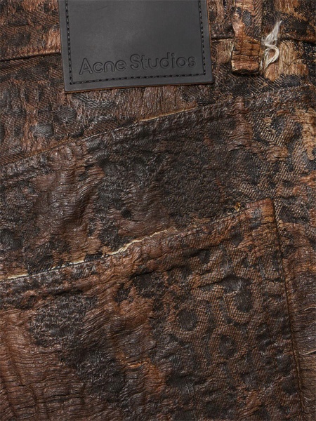 Monogram coated denim jeans