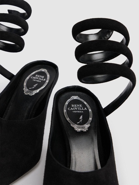 80mm Grace suede mules