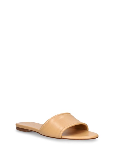 10mm Sumi flat leather slide sandals
