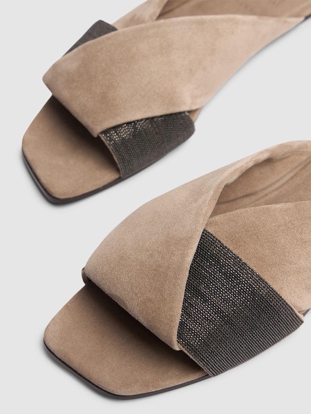 5mm Suede slide sandals