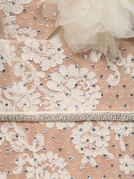 Embellished lace maxi dress