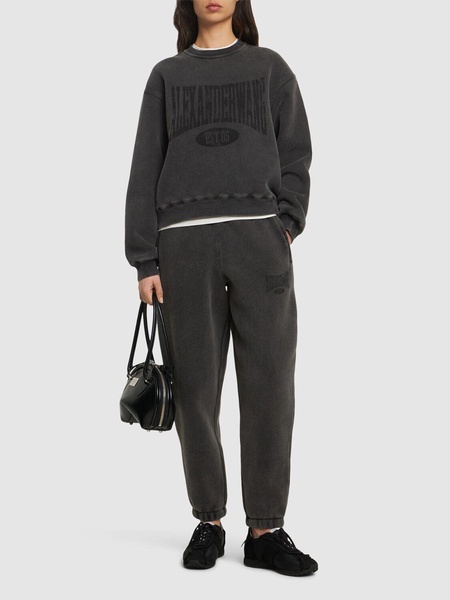 Graphic jersey sweatshirt