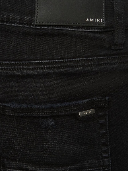 Amiri logo distressed jeans