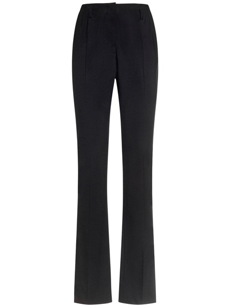 Stretch cady straight pants