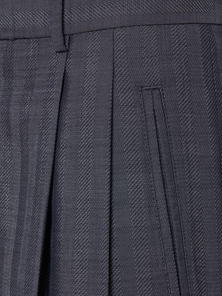 Wool suiting wide pants